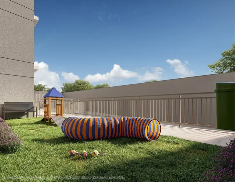 Perspectiva ilustrada do pet place do Juquehy Residencial Panamby