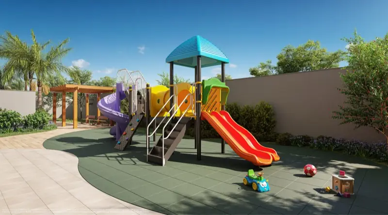 Perspectiva ilustrada do playground do Juquehy Residencial Panamby
